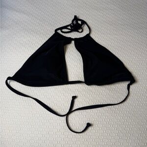 Black Halter Bikini Top Padded Size Large